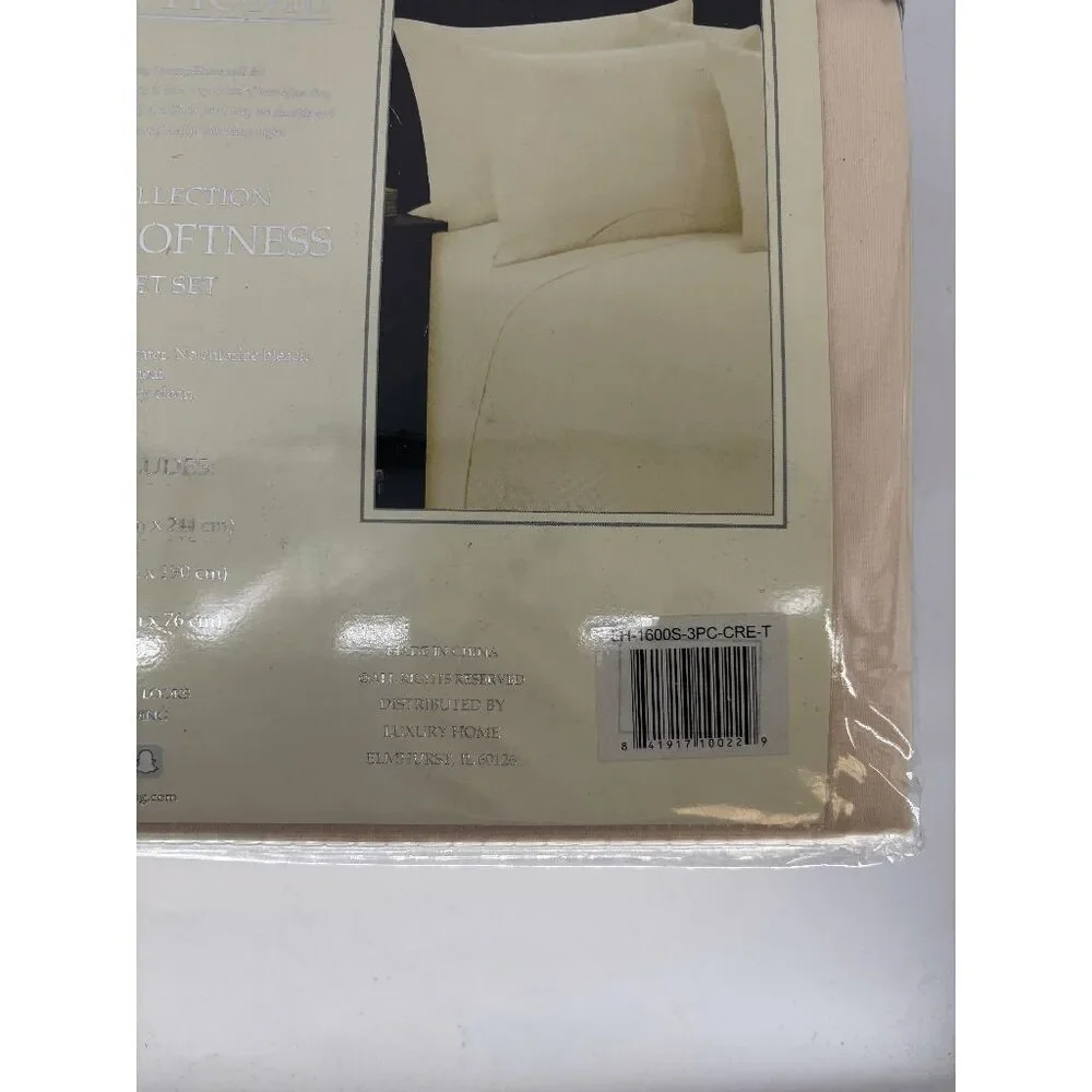 New LUXURY HOME 1600 Series Collection Egyptian Softness 4 Piece Sheet Set Twin